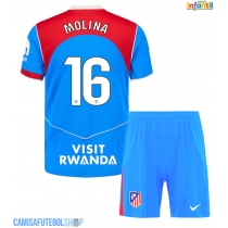 Camisa de time de futebol Atletico Madrid Nahuel Molina #16 Replicas 3º Equipamento Infantil 2025-26 Manga Curta (+ Calças curtas)